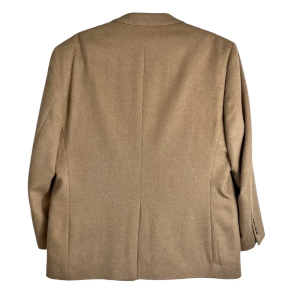 Turnbury 100% Camel Hair Blazer Sports Coat Tan 44S Academia Office Classic